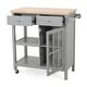 preview thumbnail 4 of 15, Byway Contemporary Kitchen Cart with Wheels by Christopher Knight Home