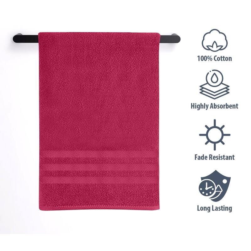 100% Cotton Extra Plush & Absorbent Bath Towels Pack of 4 - 650 GSM