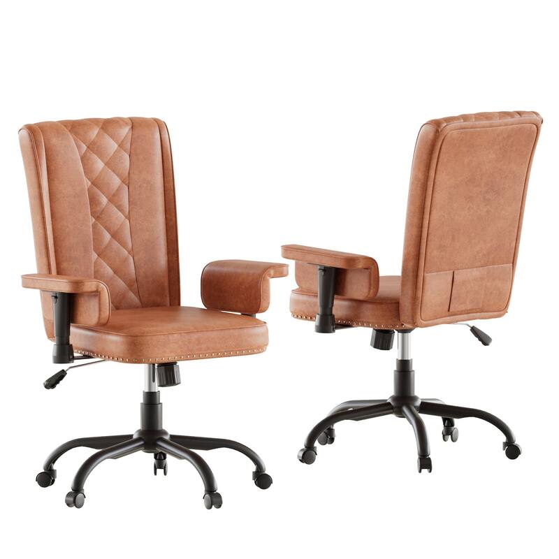 Adjustable Home Office Desk Chair, Desk Chair Executive Office Chair Computer Chair Ergonomic Mid Back with 360° Swivel