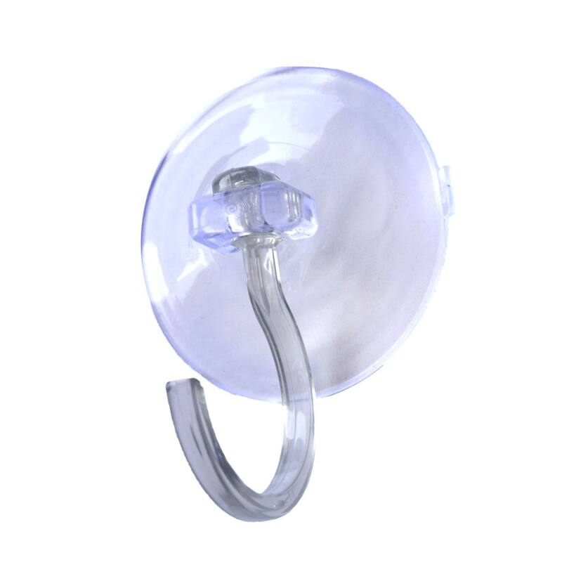4" Clear Large Suction Cup Christmas Wreath Hook