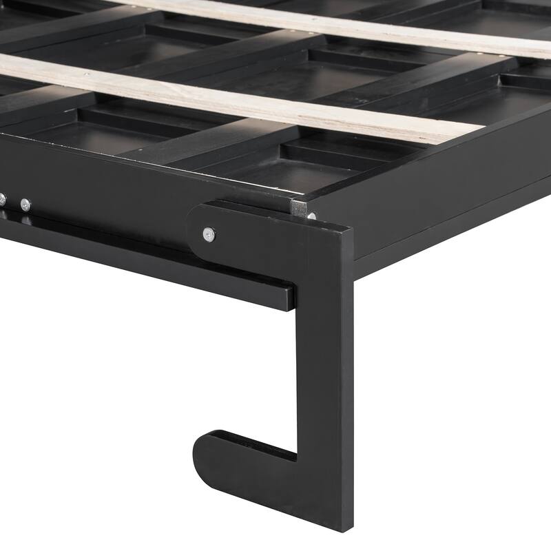 Side-Folding Printed Murphy Bed with LED and USB