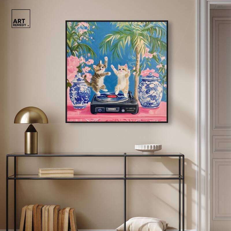 Turntable Twirlers Canvas by Art Remedy