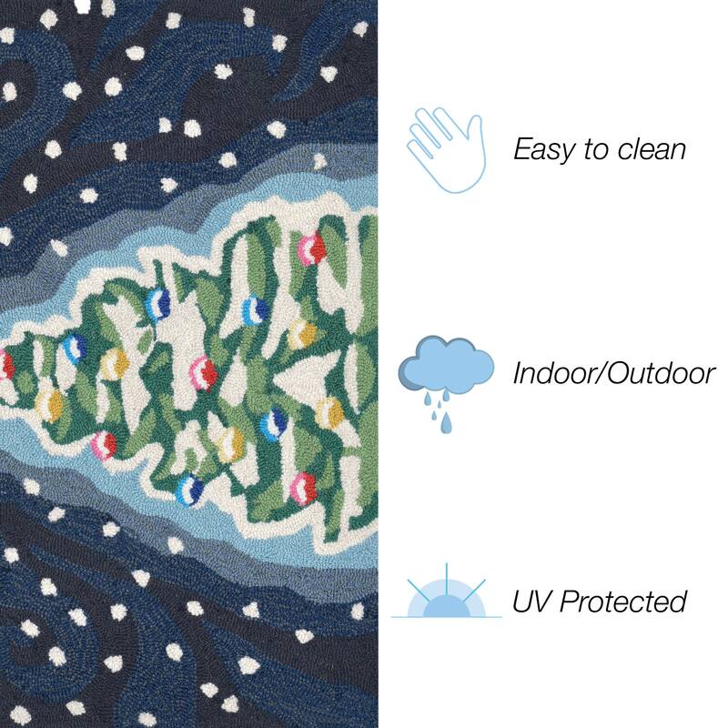 Liora Manne Frontporch Xmas Tree Indoor/Outdoor Mat