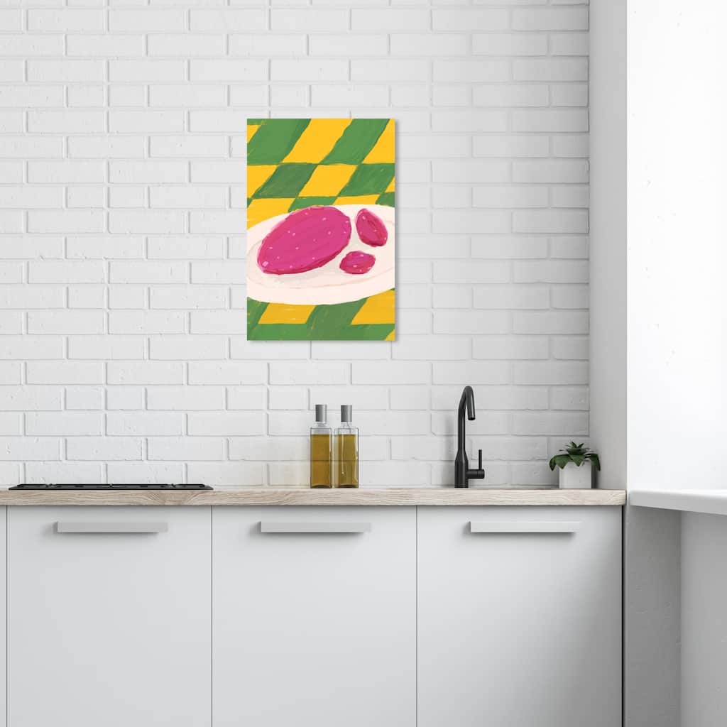 Wynwood Studio Canvas Food and Cuisine Magenta Fruit Pink and Dark Pink Traditional Wall Art Canvas Print