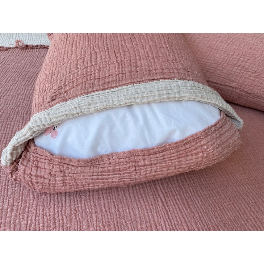 Sussexhome Soft Turkish Cotton Muslin Bed Shams, 2 Pieces - Picture 18 of 85