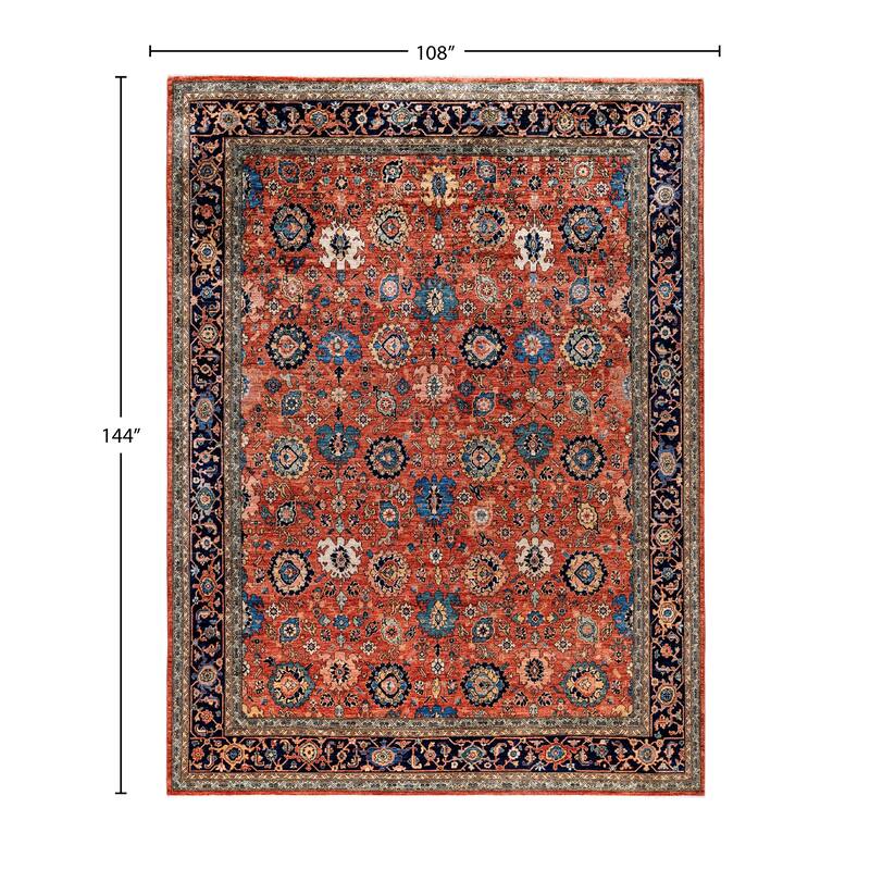Serapi One-of-a-Kind Hand-Knotted Area Rug - Red - 9' 0" x 12' 0"