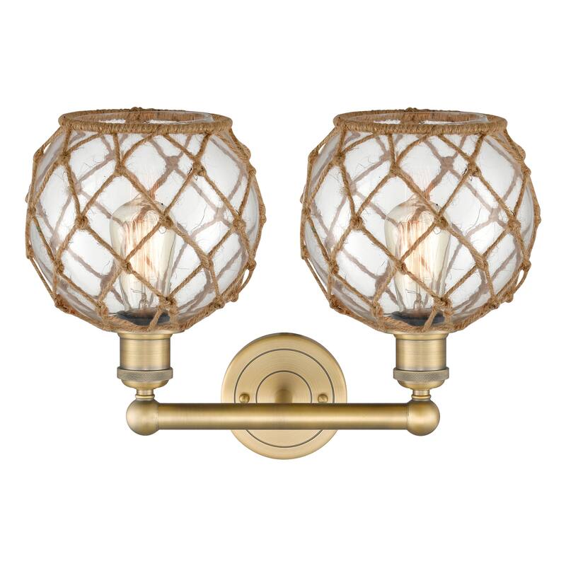 Innovations Lighting Endless Possibilities Edison - Farmhouse Rope - 2 Light 17" Bath Vanity Light
