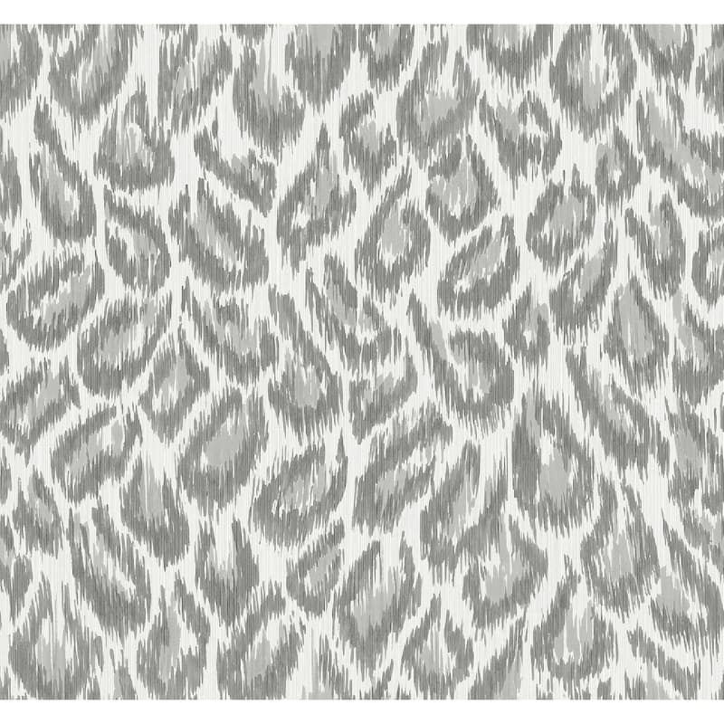 A-Street Prints Electra Grey Leopard Spot String Wallpaper