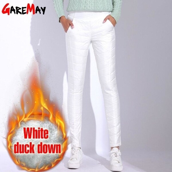 womens white trousers elasticated waist