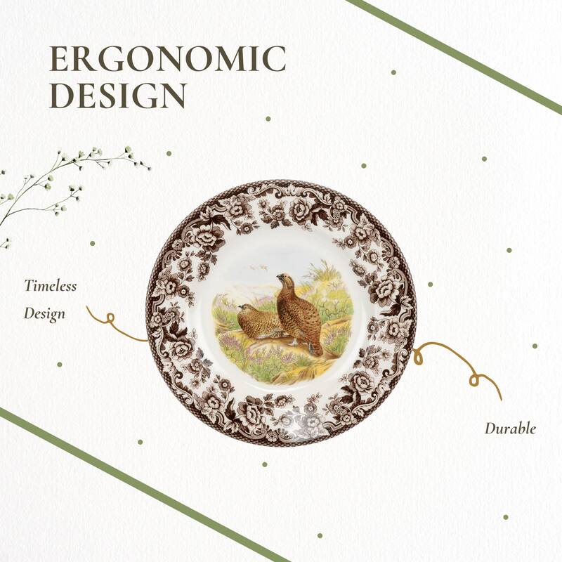 Spode Woodland Salad Plate Birds Motif - 8 inch