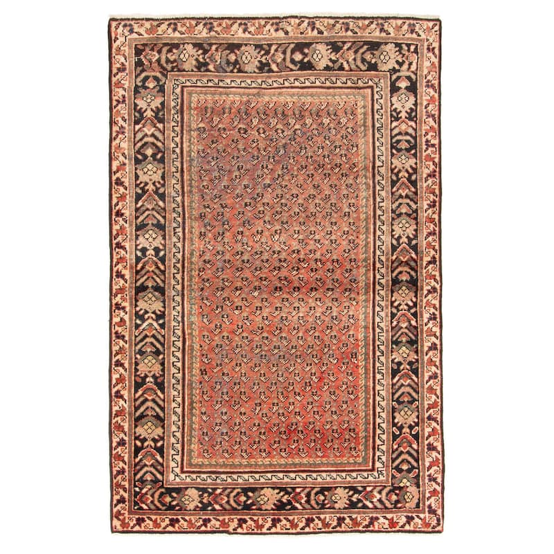 ECARPETGALLERY Hand-knotted Andelz Copper Wool Rug - 4'1 x 6'5