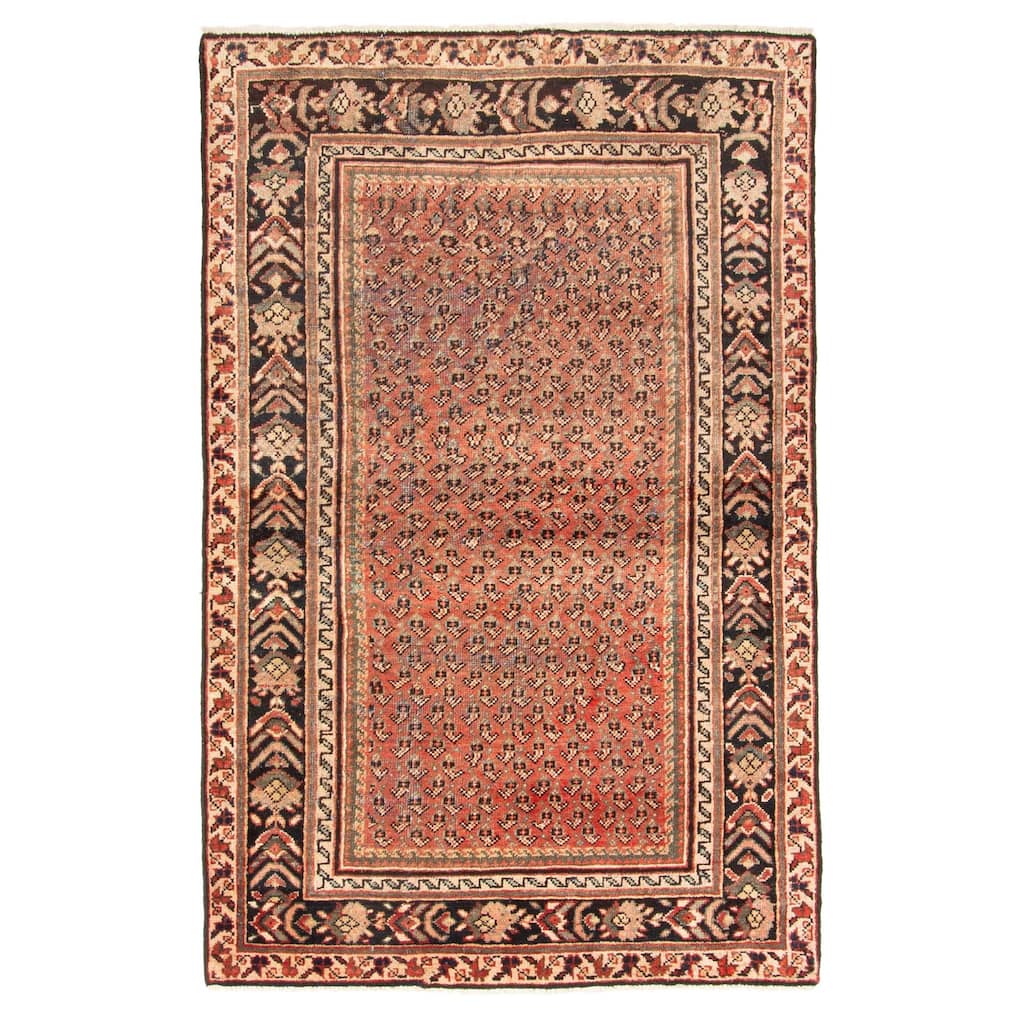 ECARPETGALLERY Hand-knotted Andelz Copper Wool Rug - 4'1 x 6'5