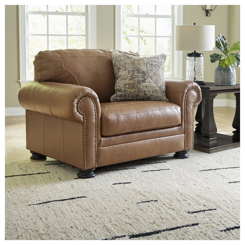 Signature Design by Ashley Carianna Caramel Oversized Chair - 54"W x 40"D x 40"H - 54"W x 40"D x 40"H - Caramel