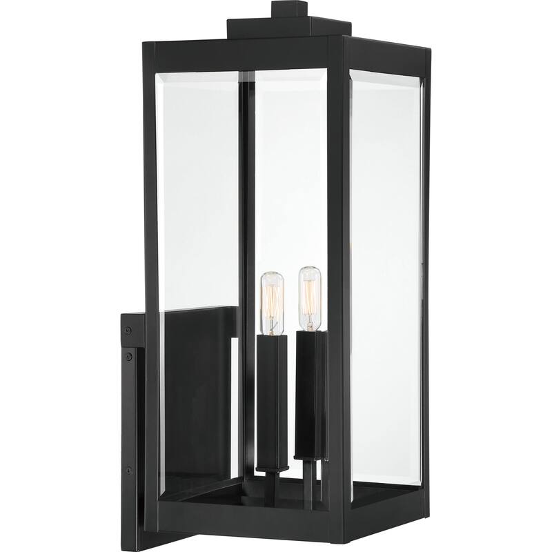 James Allan Kent 2 Light 23" Tall Outdoor Wall Sconce - Earth Black