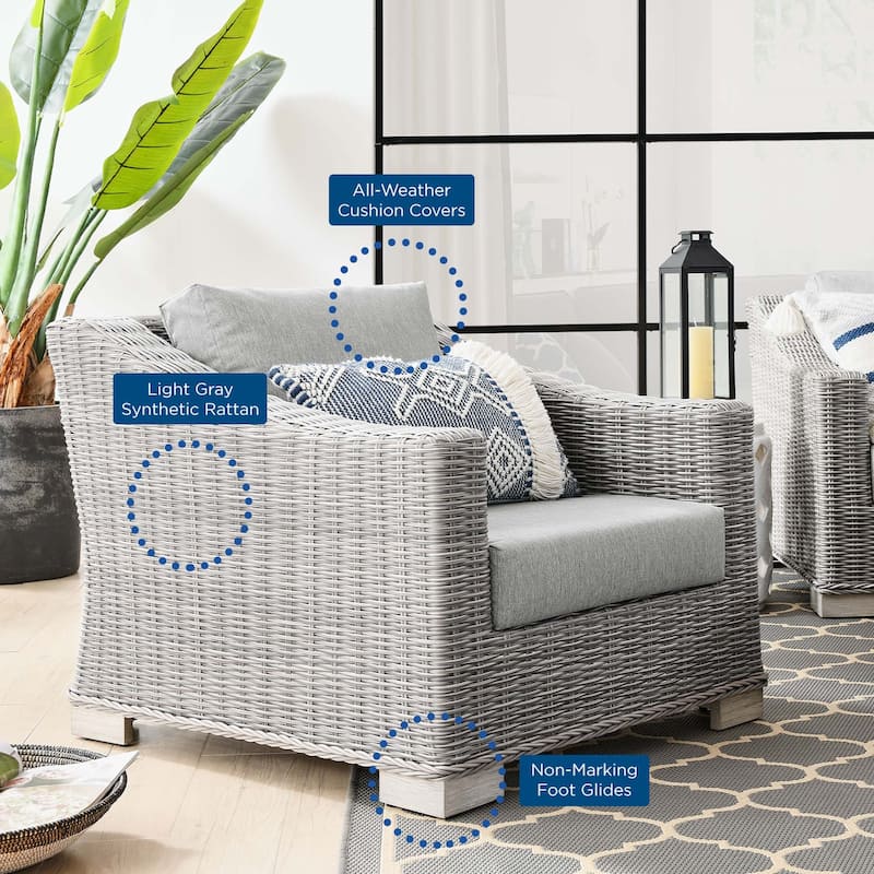 Conway Outdoor Patio Wicker Rattan Armchair