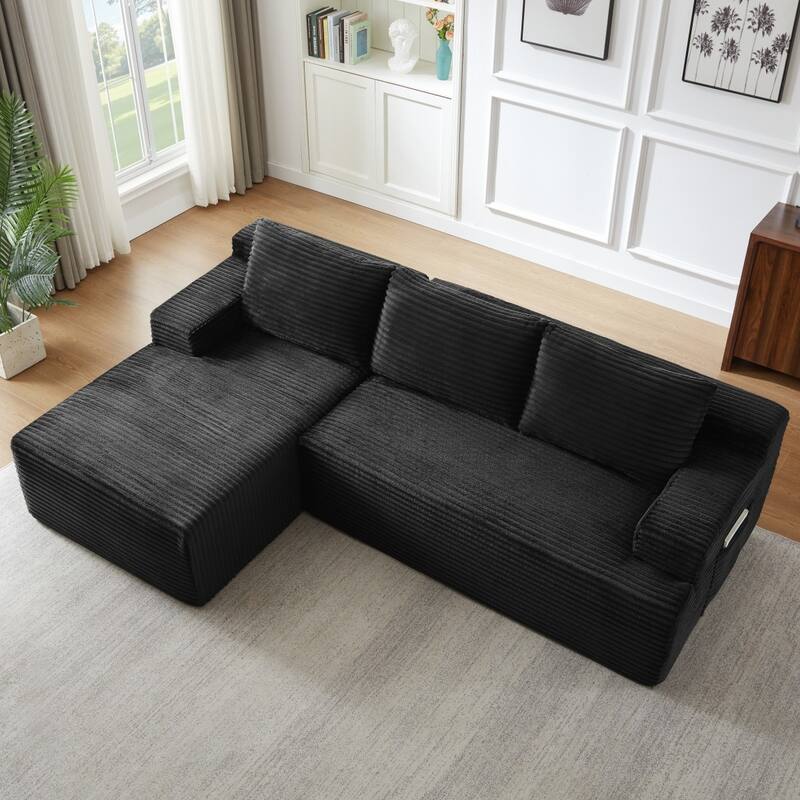 96.1" Modern L-Shaped Cloud Sectional Sofa, No Assembly Required