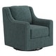 preview thumbnail 9 of 15, iNSPIRE Q Classic Orwyn Nailhead Slope Arm Swivel Chair Blue