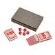 preview thumbnail 4 of 5, Leatherette 2 Card Deck Set - 7.75" x 5" x 1.5" Grey