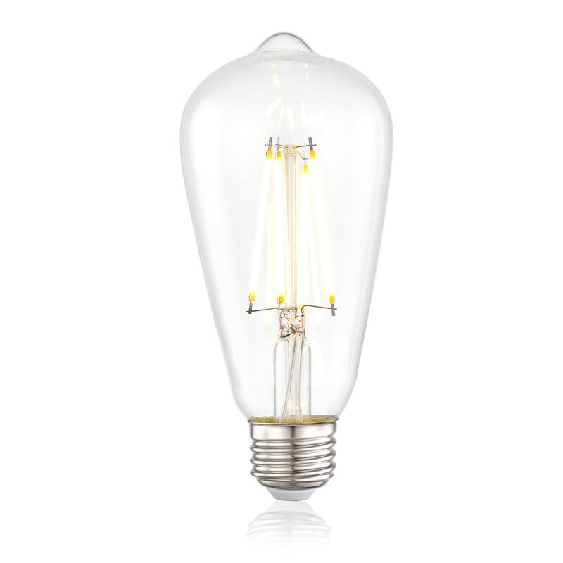 Light Society Aquella ST21 Shape LED Filament Light Bulb (Set of 4) - Clear