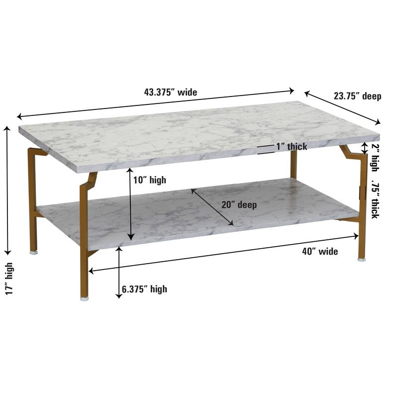 Household Essentials Modern Wood Coffee Table