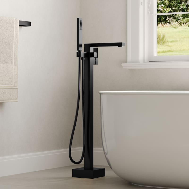 Single-Handle Claw Foot Freestanding Tub Faucet With Hand Shower