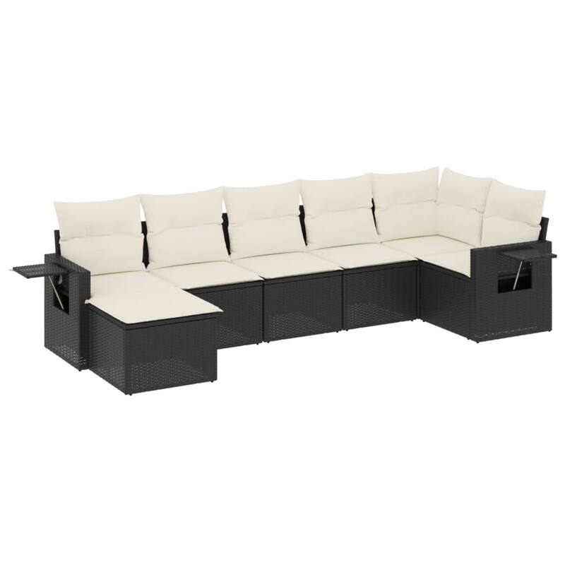vidaXL Garden Sofa Set Black