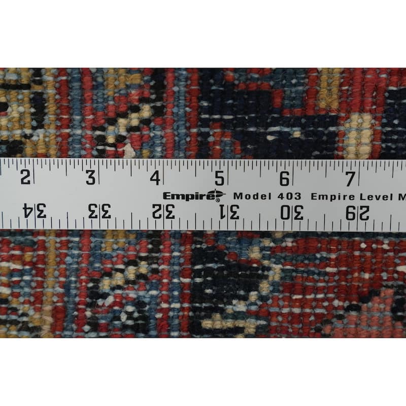 Hand Knotted Oriental 100% Wool Carpet Traditional Medallion Oranges & Rust Heriz (serapi) Area Rug - 14' 2'' X 11' 0''