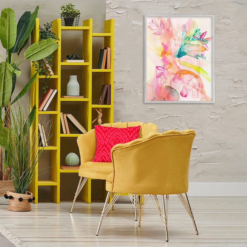 Stupell Watercolor Island Florals Framed Giclee Art Design By Gemma Bardot