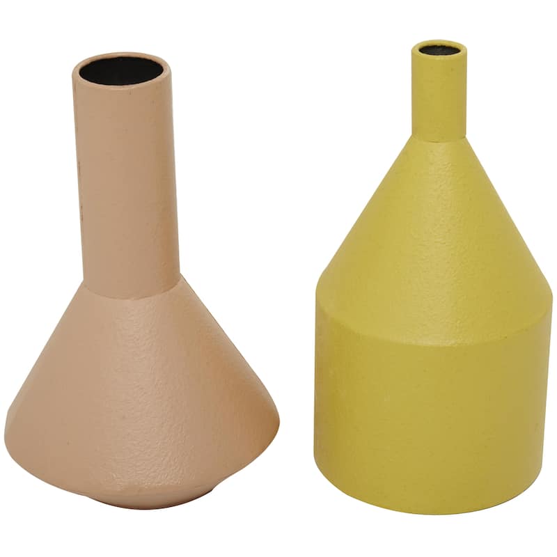 Metal Vase - Set of 2 Multi Colored - Roche River Decor - Multi Colored