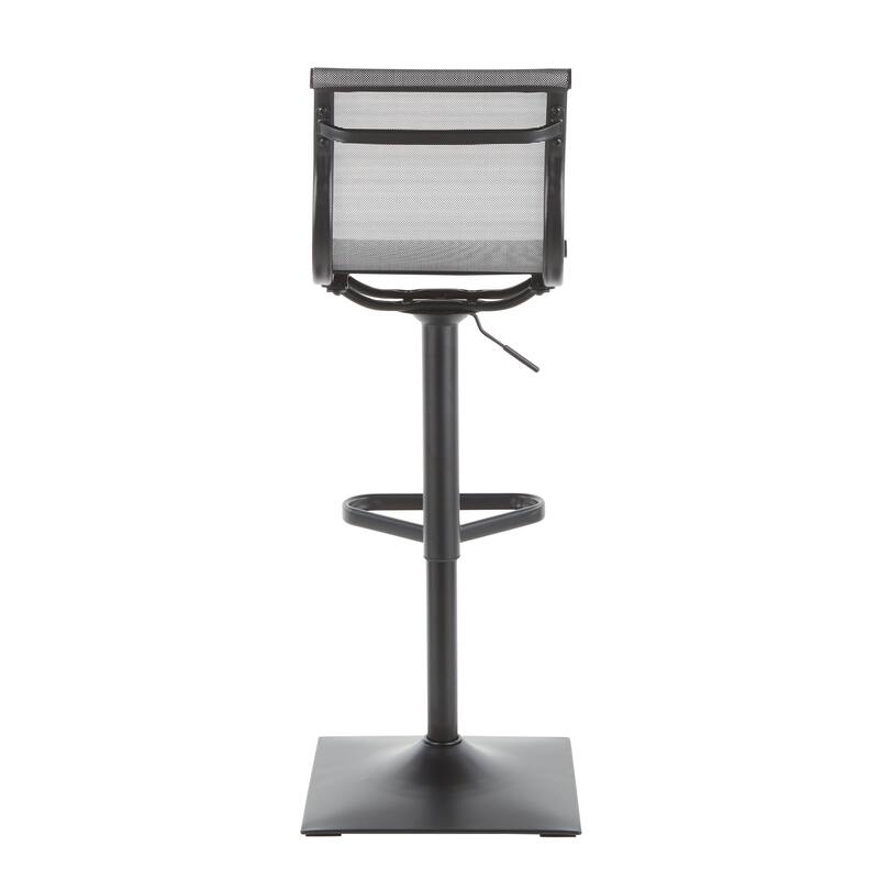 Porch & Den Bixby Adjustable Bar Stool in Black Metal