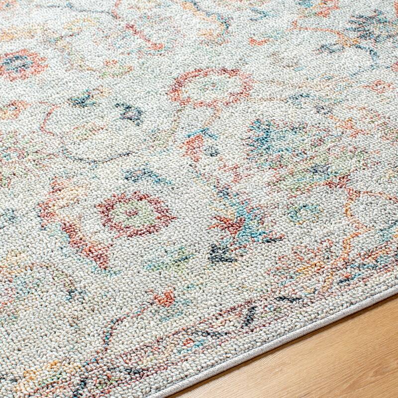 Livabliss Calhoun Vintage Damask Washable Area Rug