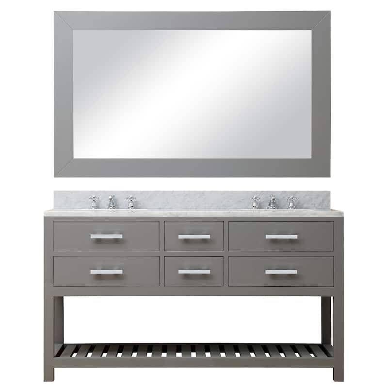 Water Creation Madalyn 60-inch Cashmere Grey Double Sink Bathroom Vanity