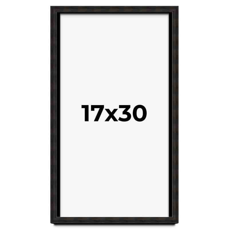 17x30 Shadow Box Black Rustic Barnwood Display Frame | 1.125 Inch