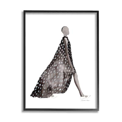 Stupell Fashion Silhouette Girl Framed Giclee Art Design by Simone Elum