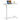 White Rolling Laptop Desk Height Adjustable Small Standing Desk, Mobile Side Table Bed Table, Mobile Standing Desk for Coffee