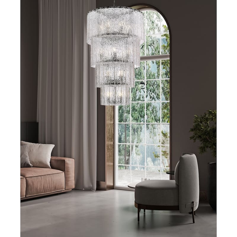 Z-Lite 1943-48 Glacier 18 Light 31" Wide Waterfall Chandelier