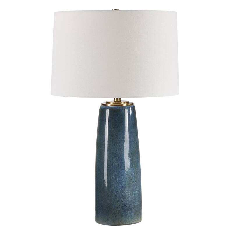 Uttermost Submerged Deep Blue Table Lamp - 26.25" H X 16" W X 16" D