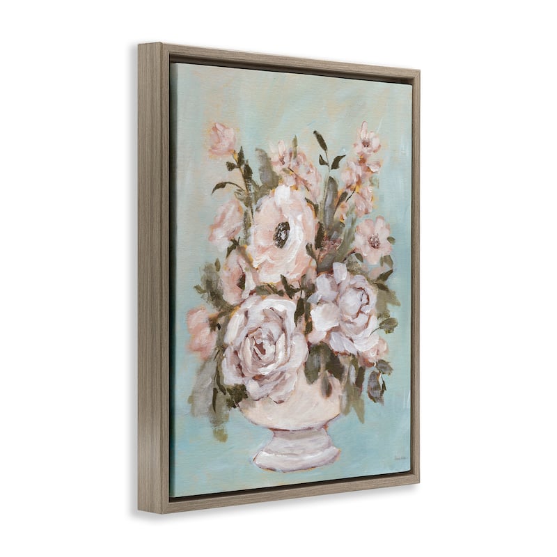Stupell Sophisticated Flower Bouquet Framed Floater Canvas Wall Art Design By Amanda Hilburn