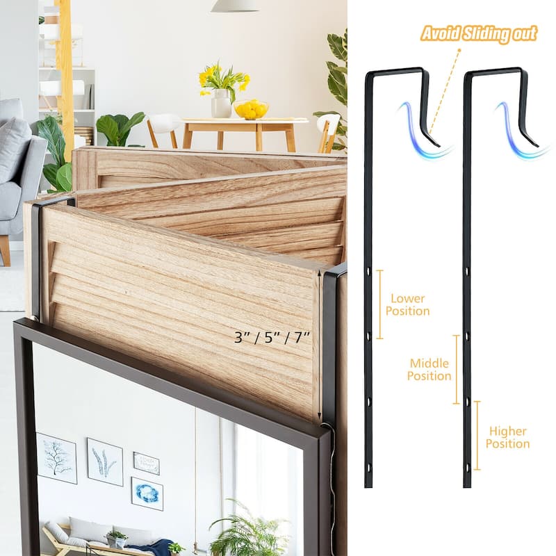 Costway Door Wall Mounted Mirror Full Length Hanging Mirror Bedroom - See Details