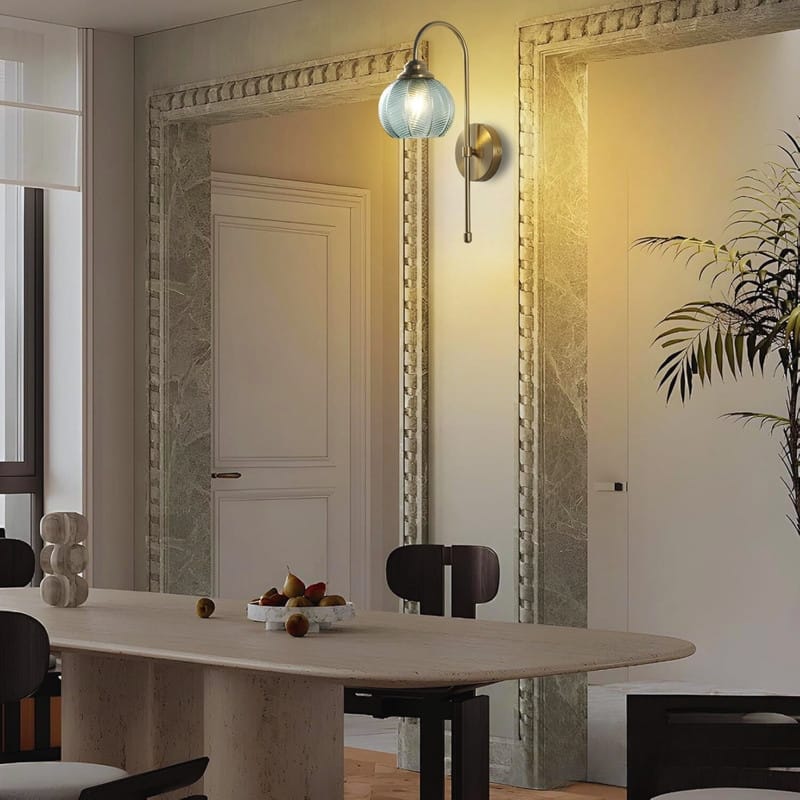 1 Light wall sconces green wall lighting glass, metal wall light fixture