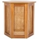 preview thumbnail 13 of 34, SAFAVIEH Danez Hexagon Cane Accent Table (Fully Assembled) - 20Wx17Dx20H Natural/Natural