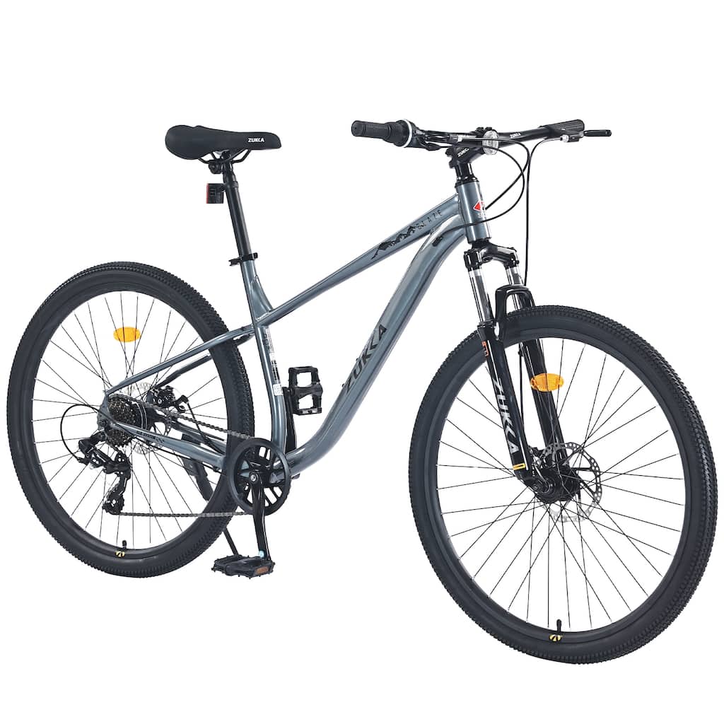 Unisex Mountain Bike - Front Suspension, Steel Frame, Multiple Speeds - 27.5
