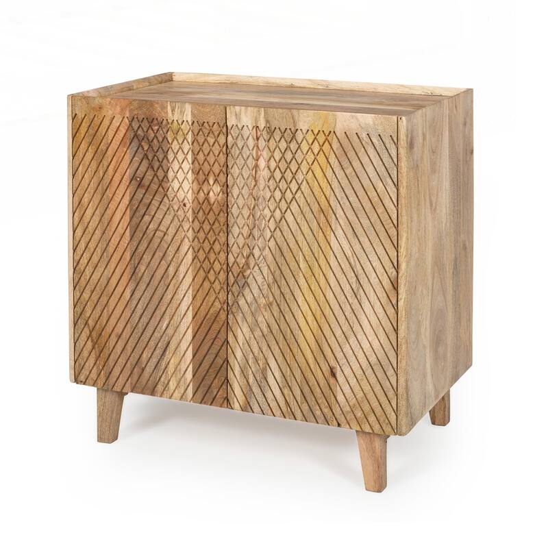 Rustic Mango Wood Storage Cabinet