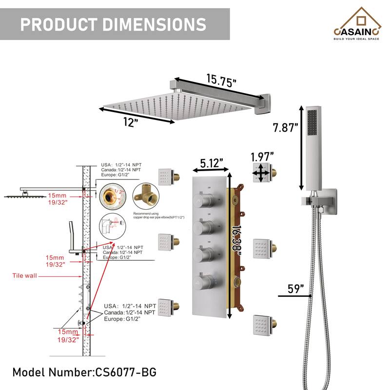 3 Function Luxury Shower Faucet