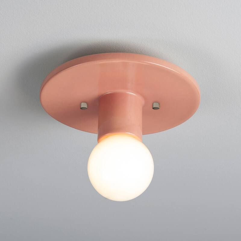 Ceramic Stepped Discus Flush-Mount - Gloss Blush