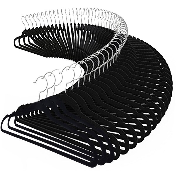 Costway 100pcs Velvet Clothes Suit Shirt Pants Hangers Hook Costway 100pcs Velvet Clothes Suit Shirt Pants Hangers Hook Non Slip Storage Organize