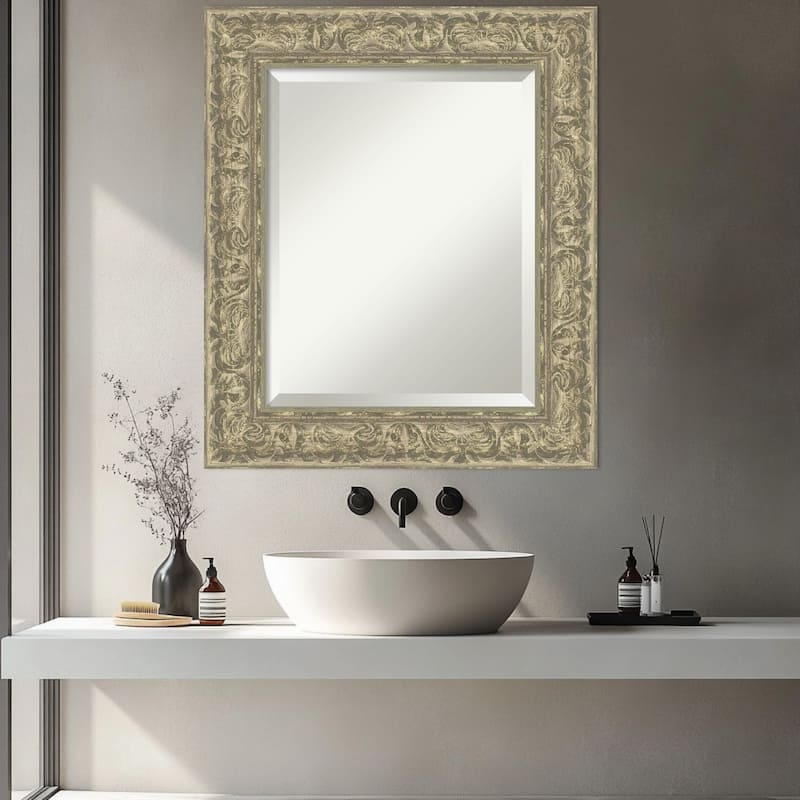 Luxe Beveled Framed Bathroom Vanity Wall Mirror