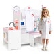 preview thumbnail 4 of 18, Gymax Kids Doctor Play Set w/Faucet Sink ECG Monitor Body Parts White