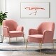 preview thumbnail 26 of 55, Nora Accent Chair (Set of 2) Pink