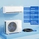 preview thumbnail 3 of 6, HOMCOM 18000 BTU Mini Split Air Conditioner and Heat Pump, 19 SEER2 230V Ductless Inverter AC Unit Cools up to 1250 Sq.Ft